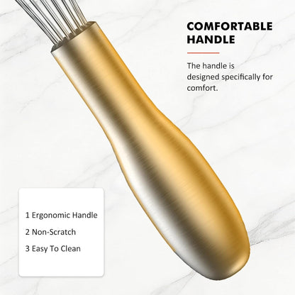 NileHome 18/10 Stainless Steel Whisk-10in,Kitchen Utensils for Cooking