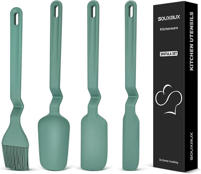 4Pcs Silicone Spatula Set, V-Hover, Non-Scratch, 450°F Heat Resistant