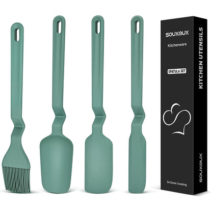 4Pcs Silicone Spatula Set, V-Hover, Non-Scratch, 450°F Heat Resistant