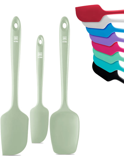 DI ORO Silicone Spatula Set - 600F Heat Resistant, 3-Pc Black