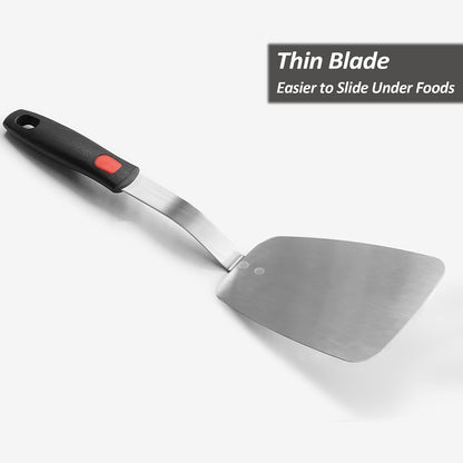 Stainless Steel Flexible Spatula, Thin Metal Turner, X' Large Solid