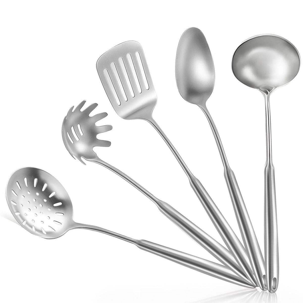 18/8 Stainless Steel Soup Ladle, Durable Metal Ladel, Serving Spoon