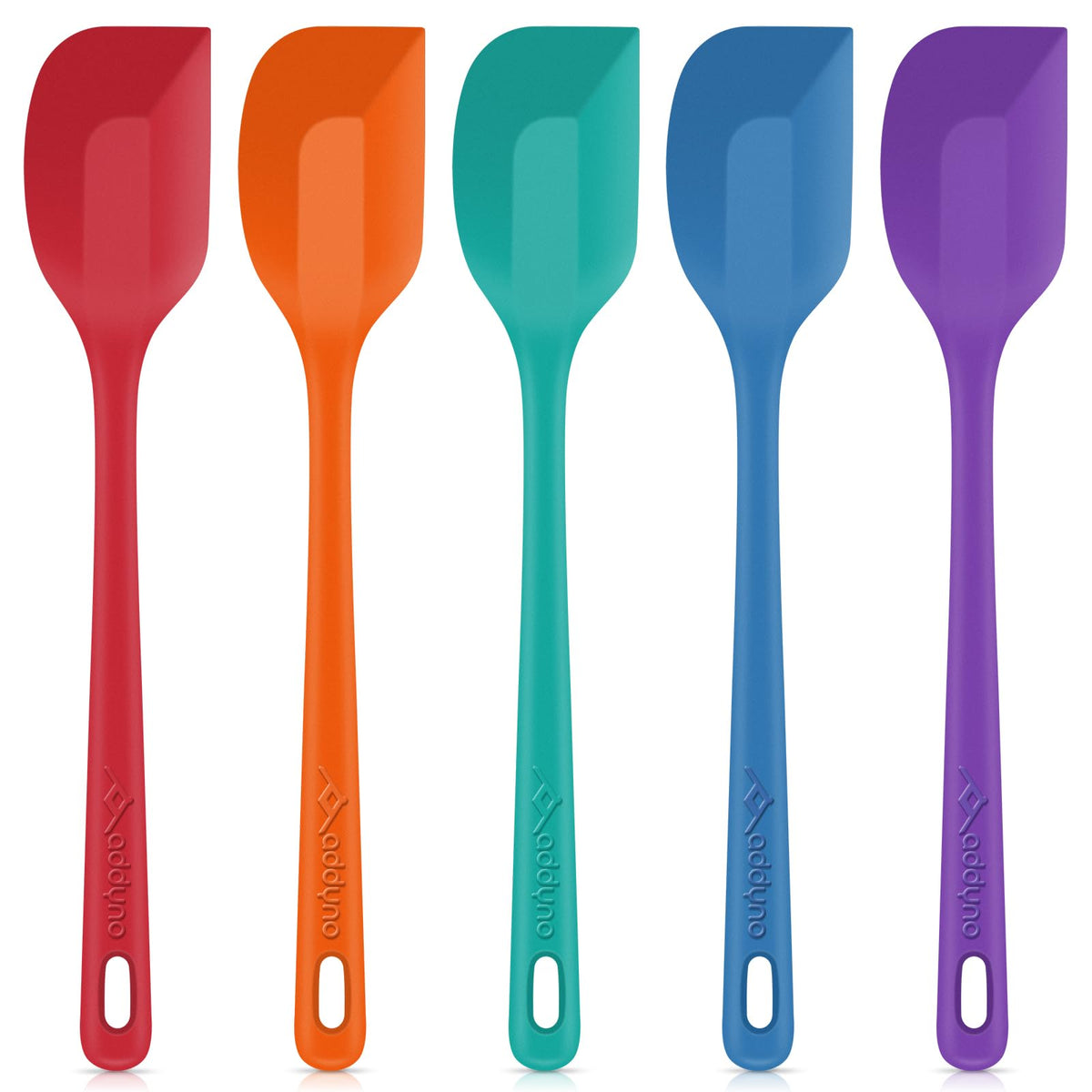 5-Piece Silicone Spatula Set, 11.5-Inch Long Spatulas