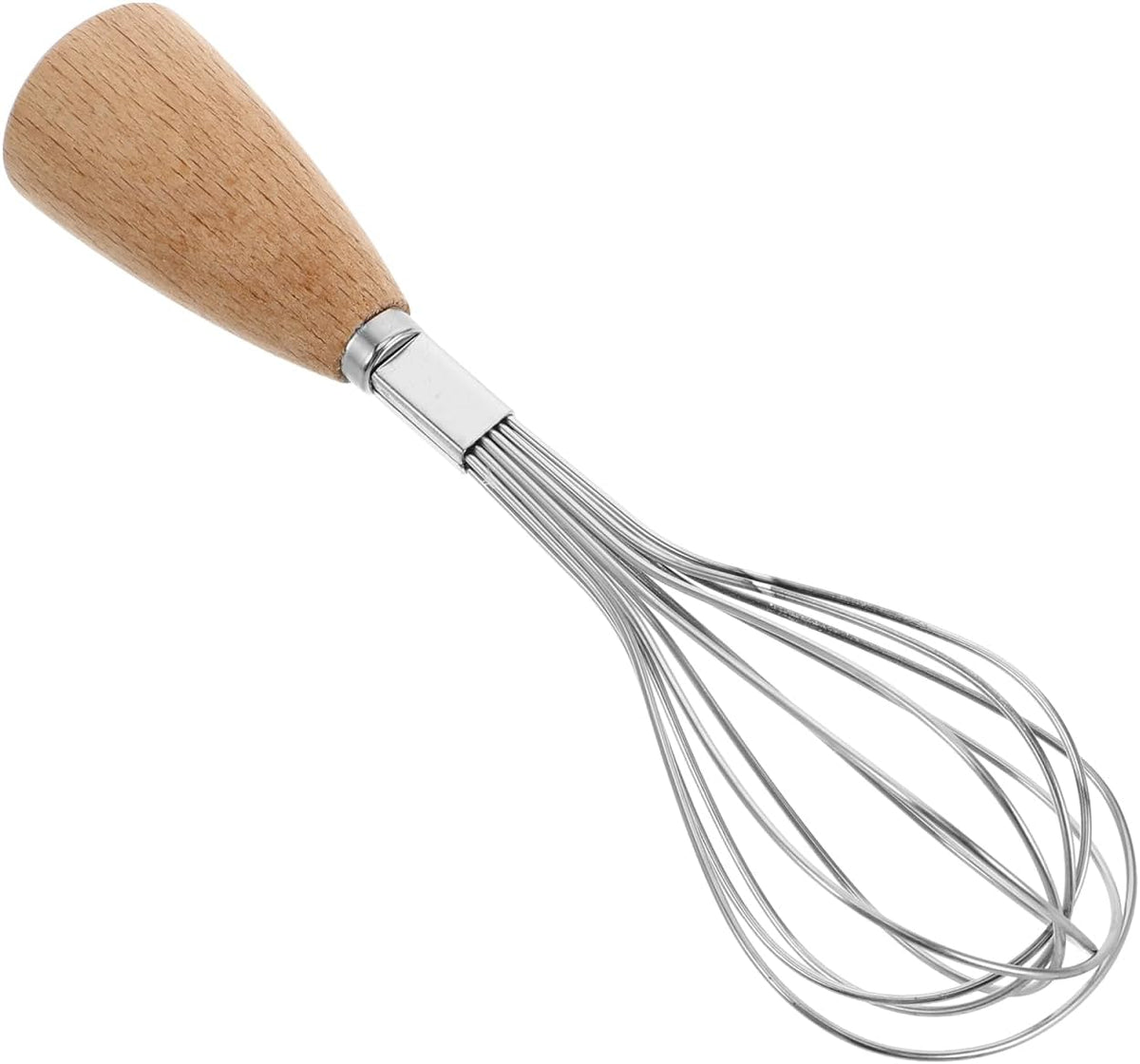 DECHOUS Small Wire Whisk for Cooking Manual Egg Beater Mixer Stainless Steel Whisking Tool for Beating Eggs Mixing Batter Stirring Sauces Kitchen Gadget 7.08 in