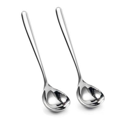 IMEEA 8-Inch Gravy Ladle SUS304 Stainless Steel Serving Ladle, Set of 4