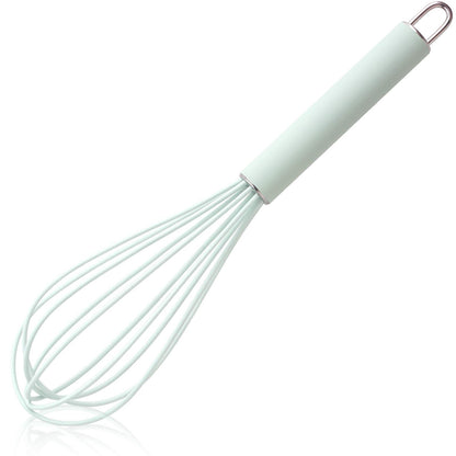 GorGin high temperature and easy to clean silicone whisk, wisk,stirrer, 10 inch, grip good grip design for Blending Whisking Beating Stirring Cooking Baking (1 Pack | Pink)