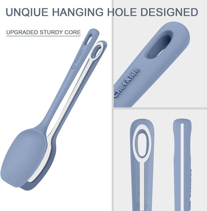 ChefAide 5 Pieces Silicone Spatulas Set, Heat Resistant Rubber Spatula