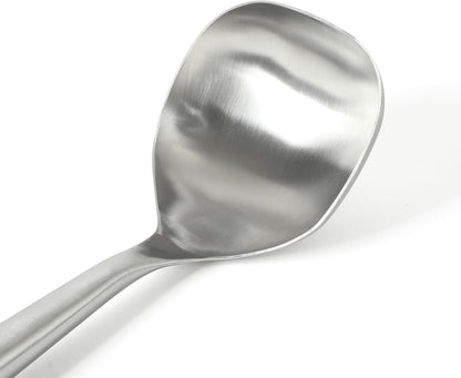 Calphalon Edge Soup Ladle, Stainless Steel Soup Ladle, Serving Ladle with Silicone Handle, Heat-Resistant Nonstick-Safe Kitchen Ladle for Soups, Sauces & Stews, Navy
