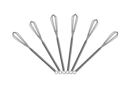 5 inch Mini Wire Whisk 6 Pack - Stainless Steel