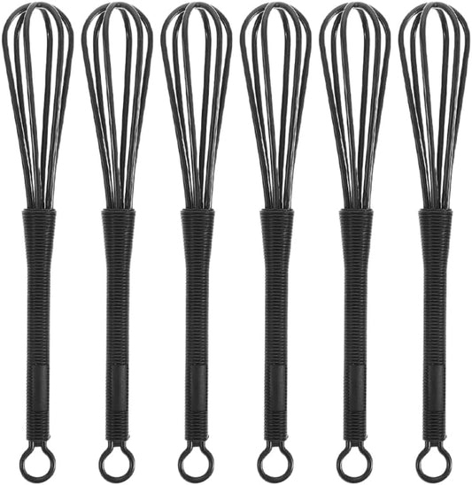 Homoyoyo Hair Color Whisk Manual Hair Dye Mixing Tool 6-piece Plastic Stirrer Set for Even Color Blending Salon Whisk for Home and Salon Use 6.77 X 0.98 in