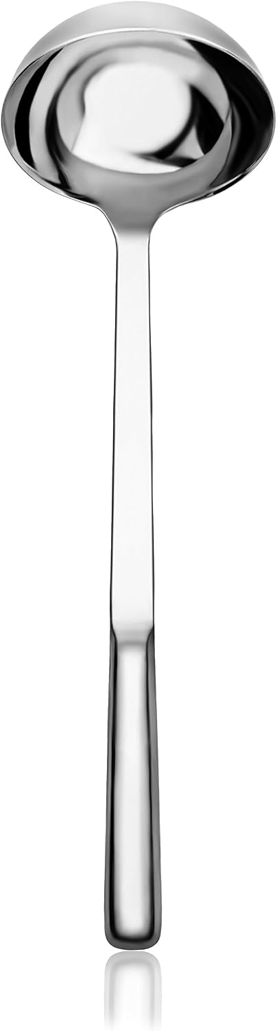 New Star Foodservice Deep Soup Ladle, 13.25", Stainless Steel, Silver