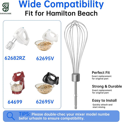 Hand Mixer Beaters Whisk Attachments for Hamilton Beach & KitchenAid