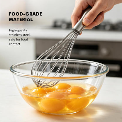 NileHome 18/10 Stainless Steel Whisk-10in,Kitchen Utensils for Cooking