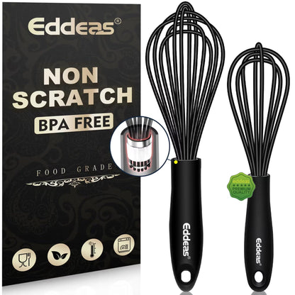 Eddeas 17in/43cm Extra Large Whisk,5Ib Heavy Duty Whisk, 2.4mm Wire Whisk Suitable for Mixing Thick batter and Large batch soup.Not suitable for individual small batch production(Silver)
