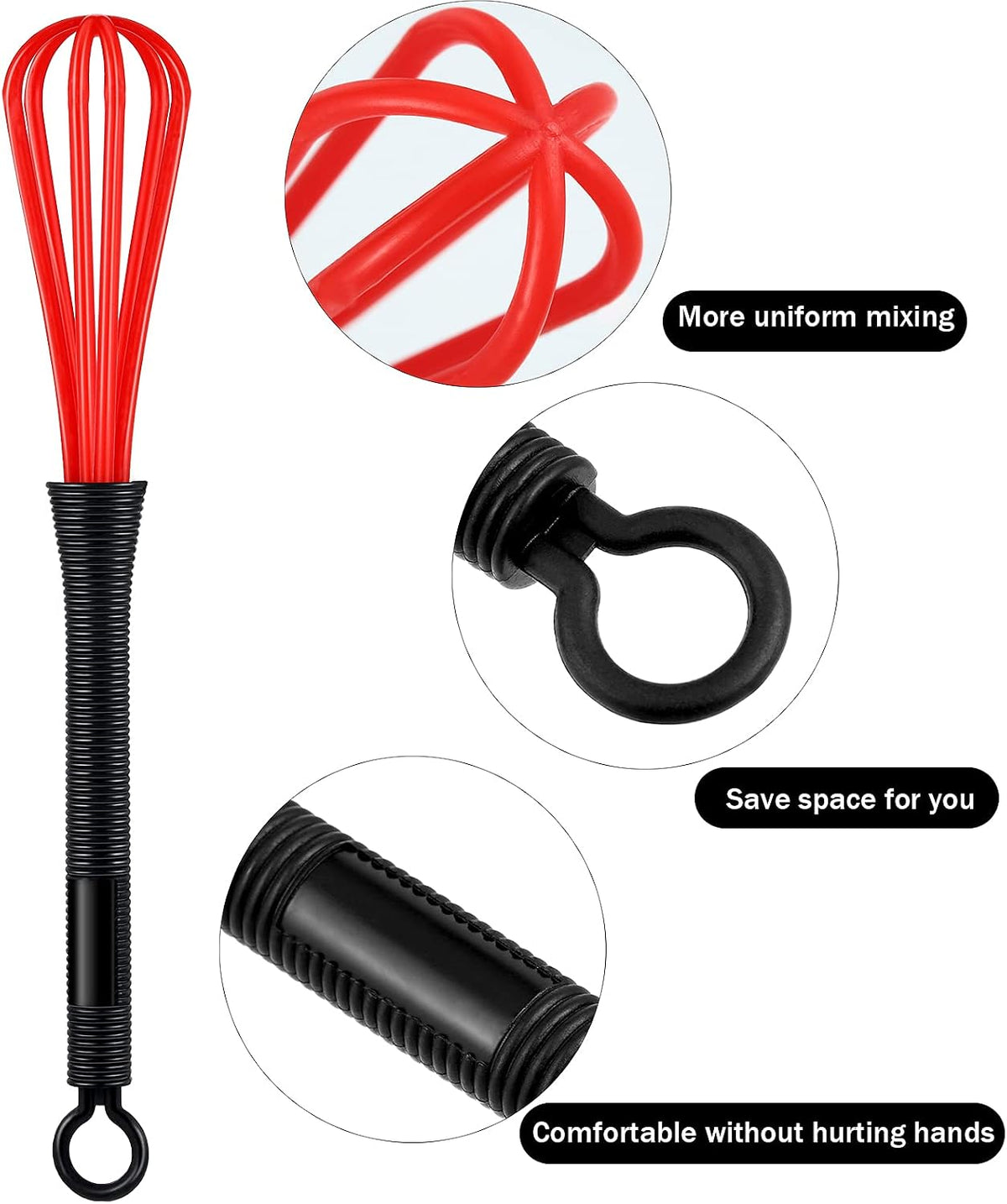 12 Pcs Hair Color Mini Whisk for Hair Dye Color Mixing Plastic Mixer Set