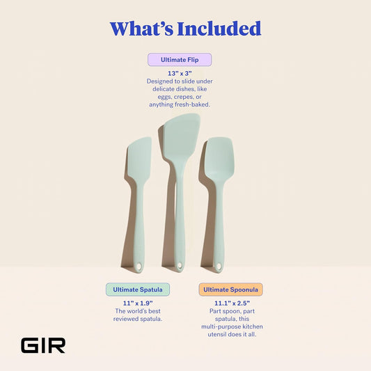 GIR: 3-Piece Silicone Ultimate Kitchen Utensils Set – Mint