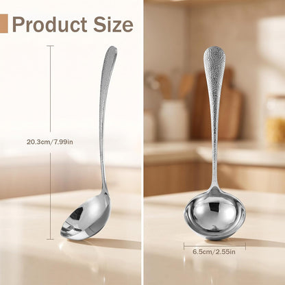 Serving Ladle, 8 Inch Small Ladle for Serving, 18/10 Stainless Steel