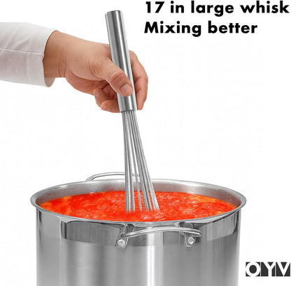 OYV 18/10 Stainless Steel Large Whisk, 17-Inch Heavy-Duty Kitchen Whisk