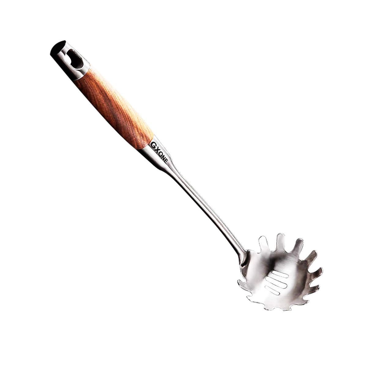 Soup Ladle,304 Stainless Steel Cooking Ladle with Wooden Handle,14.6Inch