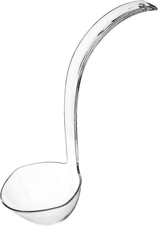 Plasticpro Disposable Plastic Soup/Punch Laddle Durable Heavy Duty Premium Serving Utensils Clear Pack of 4