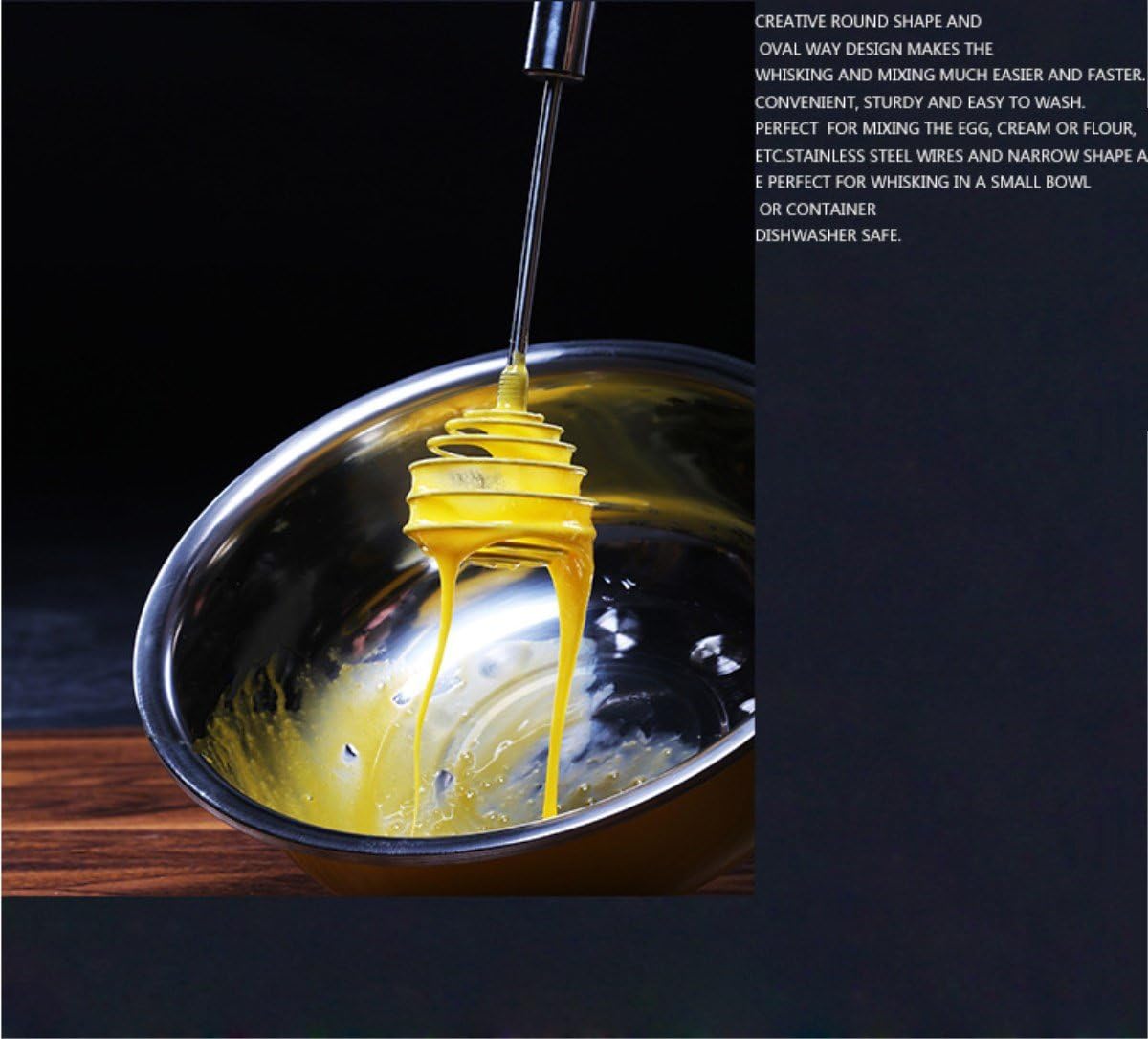 Egg Whisk Egg Beater Stainless Steel Balloon Galaxy Spring Whisk Egg Beater Milk Blender for Blending, Whisking, Beating & Stirring