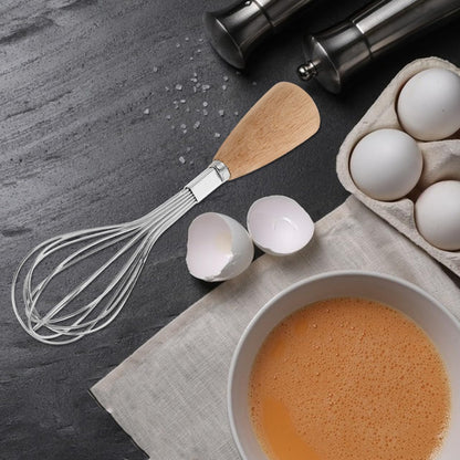 DECHOUS Small Wire Whisk for Cooking Manual Egg Beater Mixer Stainless Steel Whisking Tool for Beating Eggs Mixing Batter Stirring Sauces Kitchen Gadget 7.08 in