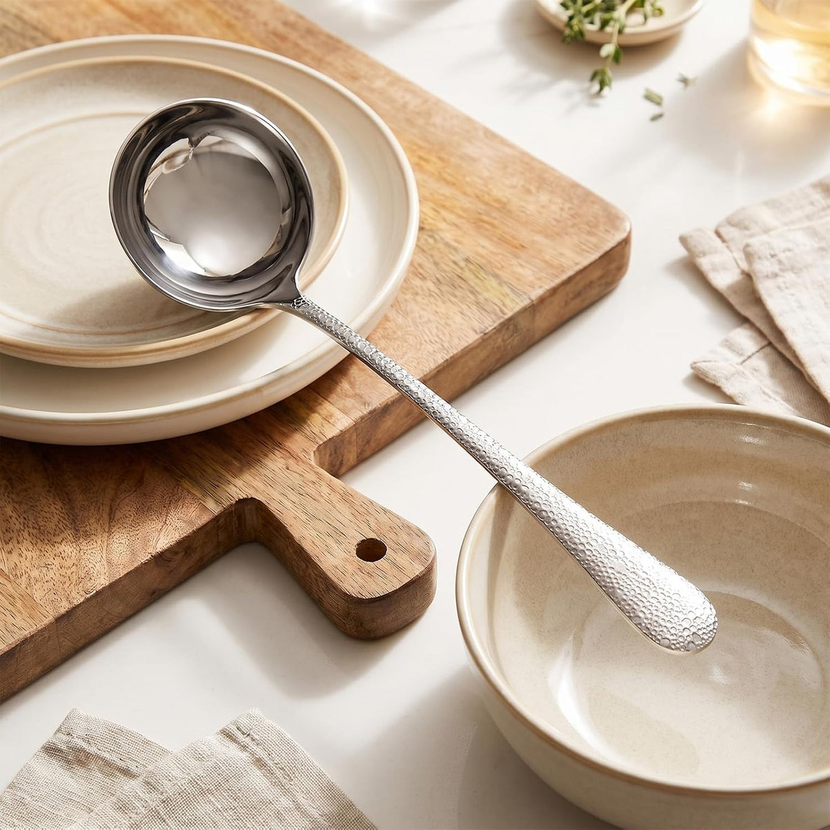 Serving Ladle, 8 Inch Small Ladle for Serving, 18/10 Stainless Steel