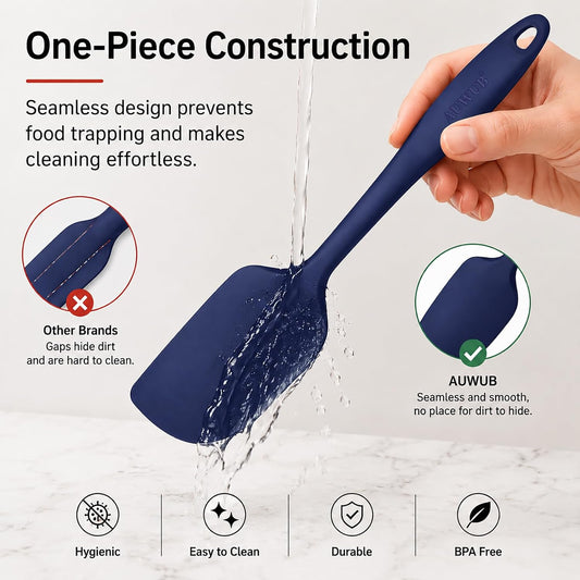 11 Inch Silicone Spatula, 600°F Heat Resistant Flexible Kitchen Tool