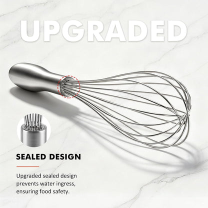 NileHome 18/10 Stainless Steel Whisk-10in,Kitchen Utensils for Cooking