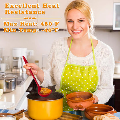 Premium Silicone Ladle Set: Nonstick Heat Resistant Kitchen Spoon 2-Pack