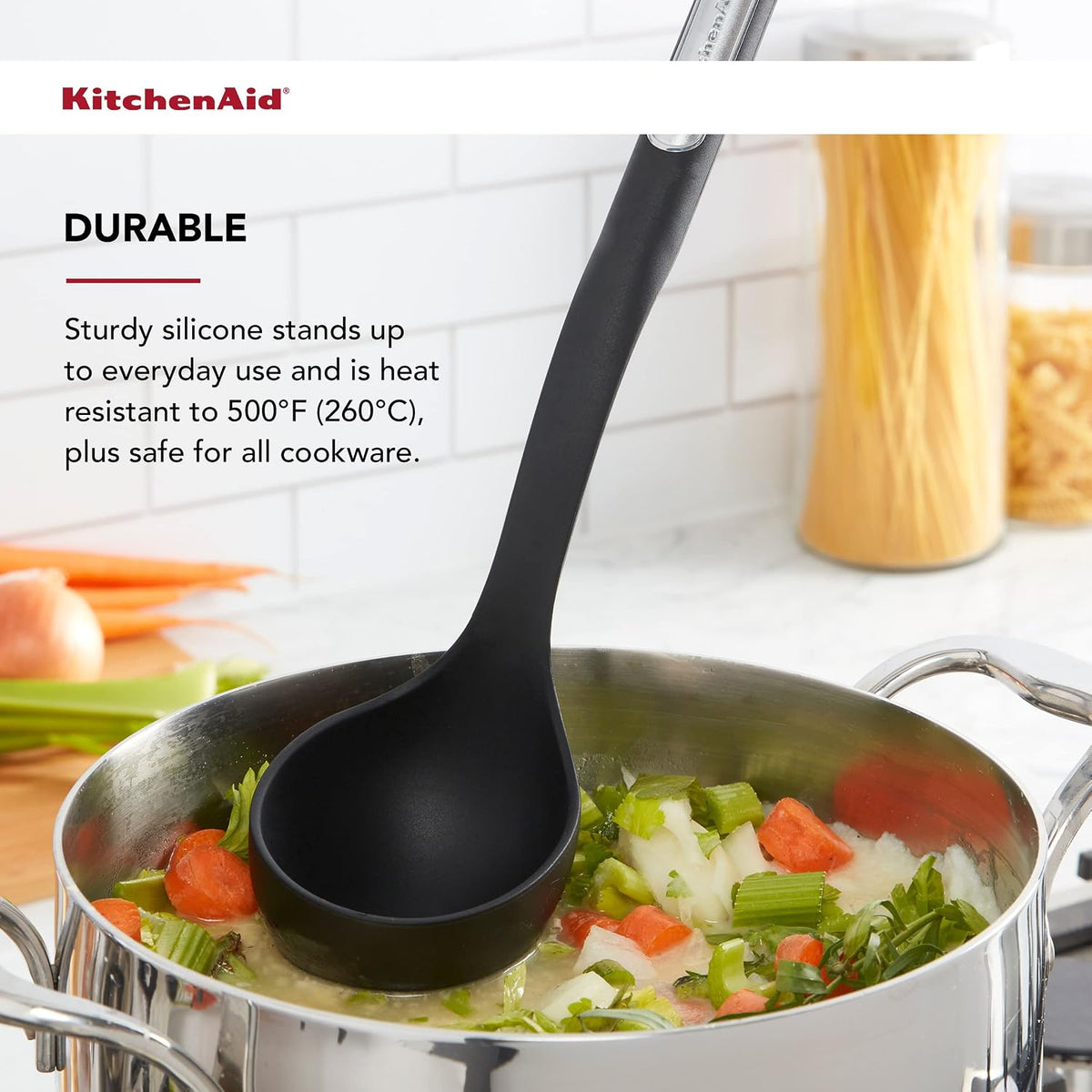 KitchenAid Silicone Ladle, Black