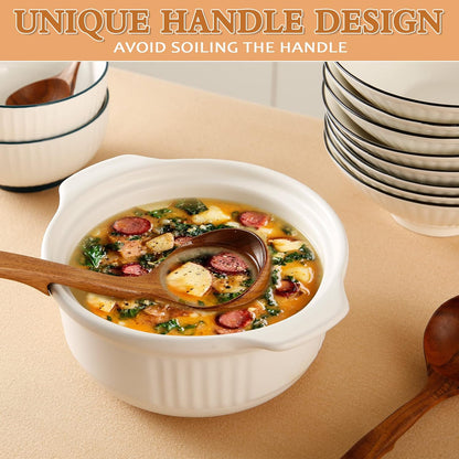 3Pcs Wooden Ladle for Soup, 3Size Natural Teak Wooden Spoons for Cooking, Non-Stick Wood Spoon, Wood Cooking Spoons, Wooden Soup Spoons, Kitchen Utensils Spoons Sets