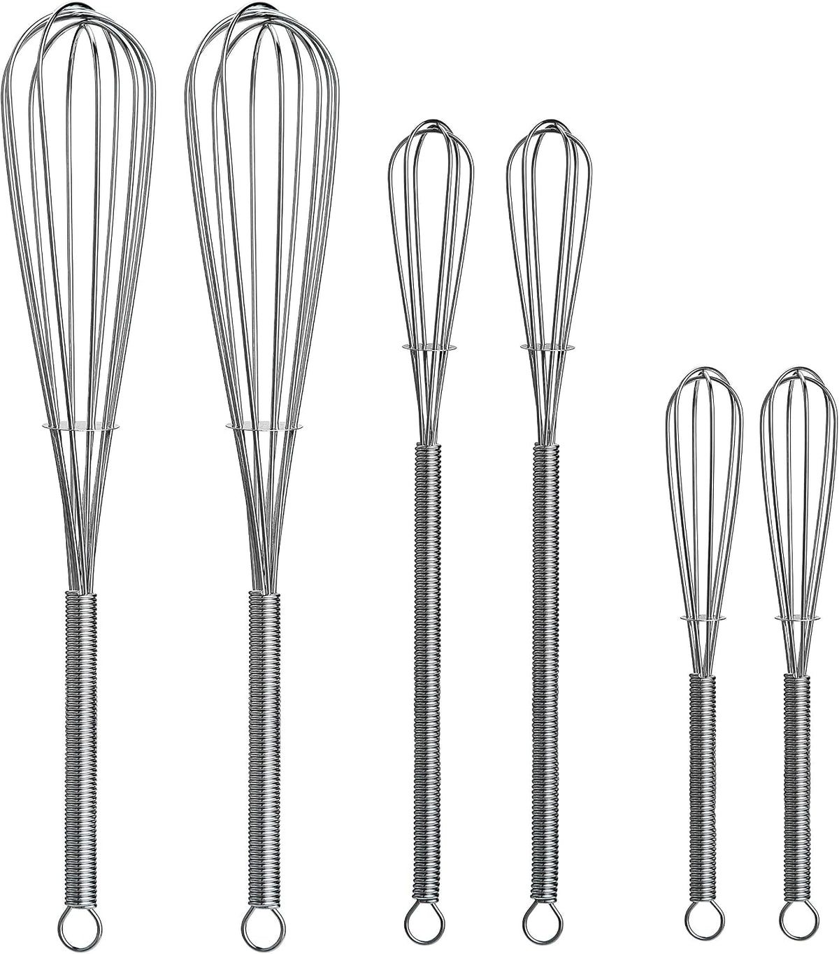 5 inch Mini Wire Whisk 6 Pack - Stainless Steel