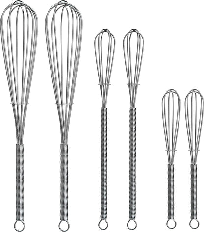 5 inch Mini Wire Whisk 6 Pack - Stainless Steel