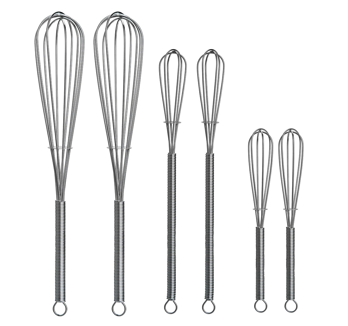5 inch Mini Wire Whisk 6 Pack - Stainless Steel