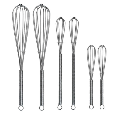 5 inch Mini Wire Whisk 6 Pack - Stainless Steel